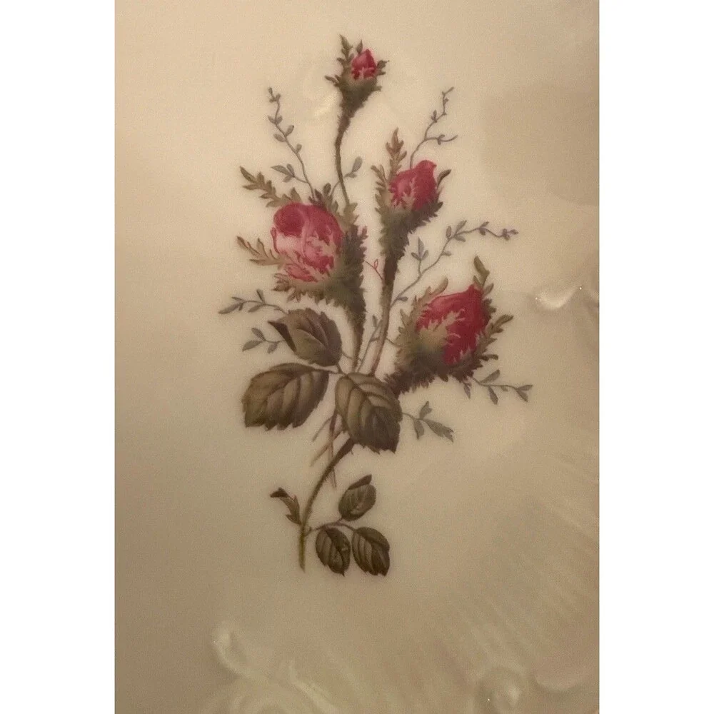 Rosenthal Group Classic Rose Candy Bowl Scalloped Edge Rose Floral Design